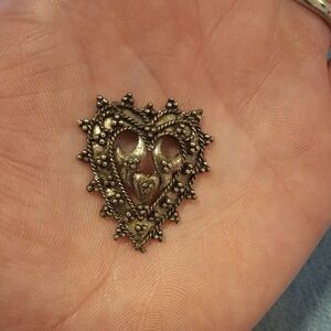 Elegant Silver Heart Pendant